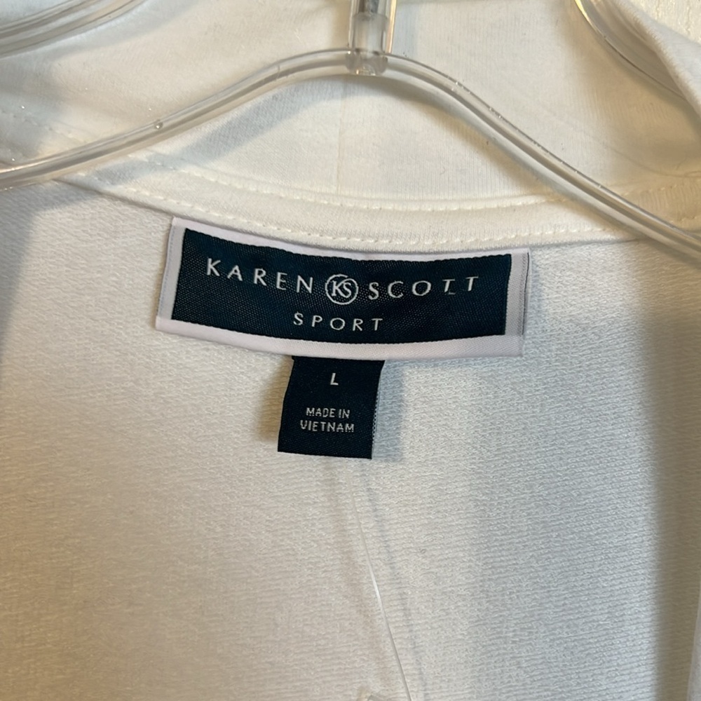 Karen Scott Sport cardigan. Size L. NWT. - Picture 3 of 10